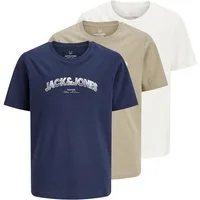 Jack & Jones Junior Rundhalsshirt JJAVERY TEE SS CREW NECK 3PK MP JNR (Packung, 3-tlg) Baumwolle, regular fit