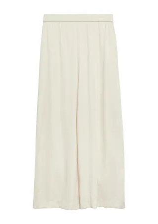 comma - Marlenehose mit weitem Bein beige - Gr. - 40