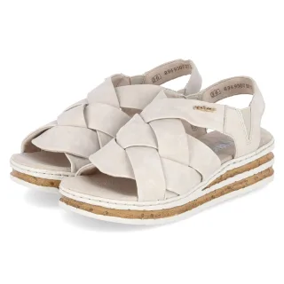 Rieker Sandalen  Beige - Gr. 36 -  Textil