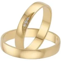 Firetti Trauring Schmuck Geschenk Gold 375 Hochzeit Ehering "LIEBE", Made in Germany, wahlweise mit oder ohne Brillanten
