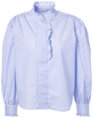 JcSophie - Patchouli blouse Light blue stripes - Gr. - 36