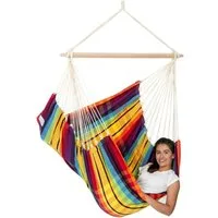 Amazonas Hängesessel Brasil KingSize Hängestuhl (Belastbarkeit 150 kg, Handgefertigt, aus recycelten Materialien), Große Sitzfläche