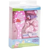 Peppa Pig Haarbürste Kinder Beauty Set mit Haarbürste und Zubehör für kreatives Styling