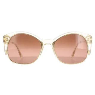 Serengeti Semi Rimless Womens Gold Champagne Polarized Drivers Gradient Vinita