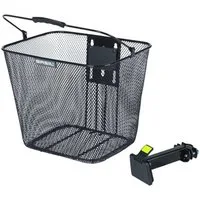 Basil Einkaufsshopper Bilbao, 10 l, Fahrradkorb vorne mit BasEasyStem EC Halter für Lenker 10L Lenkerkorb