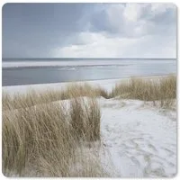 MuchoWow Mauspad Nordsee - Dünen - Wasser (1-St), Mousepad, Schreibtisch Zubehör, Deko, 20x20 cm