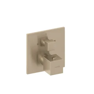 KLUDI-DECUS Unterputz-Wannenfüll- und Brause Thermostat eigensicher, Feinbau-Set Stainless Brushed N 54810N575