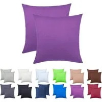 NatureMark Kissenbezüge 2er Pack Jersey Kissenbezug Kissenhülle, (2 Stück), Kissenhülle in vielen Größen und Farben (40 x 40 cm, Lila)