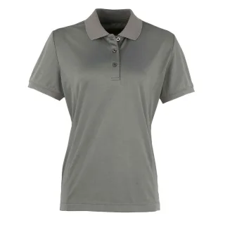 Premier - "Coolchecker" Poloshirt für Damen (Dunkelgrau)