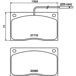 Hella Bremsbel?ge vorne Jaguar Xj Xjsc Renault Master