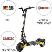 TEVERUN E-Scooter Teverun Blade Mini Pro eKFV E-Scooter mit Straßenzulassung, 20 km/h, (Packung), 22,5Ah DMEGC, 2×250W Bosch, ABE, Federung, APP