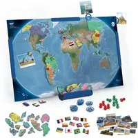 Buki France Lernspielzeug Buki Magnetische Weltkarte 70 x 38 cm – Welt entdecken ab 8 Jahren (1-St)