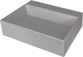 Neuesbad Granit-Waschbecken mit Abdeckung, Grau metallic, 500x400 mm NB1DECQRSU5M1