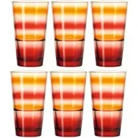 LEONARDO Cocktailglas Leonardo Trinkglas Becher Event Rot Orange (6er-Set)