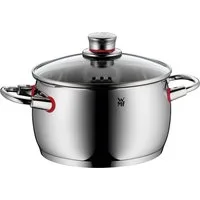 WMF Fleischtopf Quality One, Cromargan® Edelstahl Rostfrei 18/10 (2-tlg), Cool+ Technologie für wärmereduzierte Griffe, breiter Schüttrand