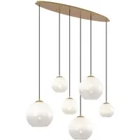 Qazqa Pendelleuchte Misty, ohne Leuchtmittel, Warmweiß, QAZQA Hängeleuchte, e27, Gold, Stahl, Hotel chic