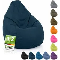 Green Bean Sitzsack Kinder Sitzsack Drop 60x60x90cm (mit Rückenlehne 60x60x90cm - Indoor Sitzkissen 220L EPS-Perlen Füllung, Kuschelig Waschbar), Bean Bag Bodenkissen Lounge Chair Sitzhocker Kindersitzsack