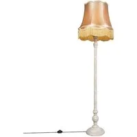 Qazqa Stehlampe Classico, ohne Leuchtmittel, Warmweiß, QAZQA Stehlampe, e27, Gelb, Holz, Retro