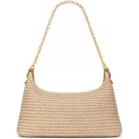 Zaewry Umhängetasche Boho-Stil geflochtene Umhängetasche, Damen-Strandtasche, Sommer-Strohtasche, Damen-Schultertasche mit Kette