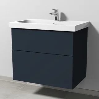 Sanipa 3way Waschtischunterbau zu Geberit iCon Light Waschtisch mit 2 Auszügen, Marine-Matt SP5741R