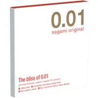 Sagami Kondome Original 0.01 Packung mit, 1 St., 1 extrem gefühlsechtes und ultradünnes Kondom für Latex-Allergiker