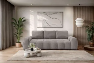 OTTO home 3-Sitzer "AZITA optionale Schlafsofa mit Bettkasten, Breite 253cm" Sofa mit Wellenunterfederung, Bubble-Optik, Verlässliche Qualität