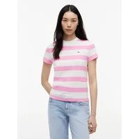 Tommy Jeans Kurzarmshirt TJW REG S FLAG JERSEY SS TEE EXT Baumwolle, regular fit, Kurzarm, Blockstreifen
