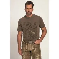 JP1880 T-Shirt T-Shirt Tracht Halbarm großer Print Vintage Look
