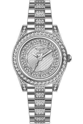 Invicta Wildflower 69062 Damenuhr - Quarzwerk - Metall mit silbernem Zifferblatt - 32 mm