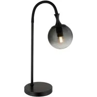 GLOBO LIGHTING Tischleuchte DALTON, ohne Leuchtmittel, Tischlampe/Glaskugeln rauchfarben/schwarz/Wohnzimmer/Schlafzimmer