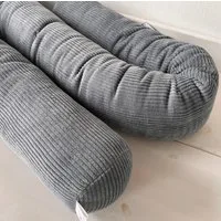 LittleANTunique Nestchenschlange Bettschlange, Wickeltischumrandung cord grau, (Schutz und Geborgenheit, egal ob im Babybett, auf der Wickelunterlage oder in der Wiege)