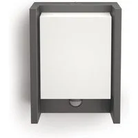 Philips LED Außen-Wandleuchte Outdoor Ultra-Efficient Arbour 3.8W, 2700 Kelvin, anthrazit, Abschaltautomatik, Bewegungsmelder, LED fest integriert, Warmweiß