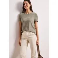 STREET ONE T-Shirt in Leinen-Optik