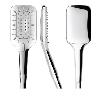 LAUFEN Handbrause MyCity120, Chrome 3 regulierbare Strahlarten: Rainspray Mixedspray Massagespray HF939031100000