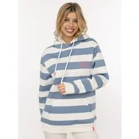 Zwillingsherz Hoodie "Streifen Smile Everyday" Blockstreifen, pinke Stickerei, Kängurutasche, Kapuze