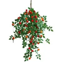 Kunstblumenstrauß Kunstblumen Hängend Künstliche Hängepflanzen wie Echt 90cm Lang, Diwzbyn, Kunstblumen Outdoor Wetterfest Künstliche Pflanzen UV-Beständig