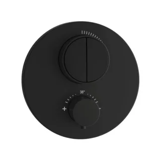 Herzbach Living Push Thermostat 23803050112 Deep Black, 2 Verbraucher, Schwarz matt