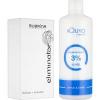 AQUYO Cosmetics Haarfarben-Entferner Eliminator Haarfarben Entferner + Creme Oxydant Entwickler 3% 500ml, 1-tlg.