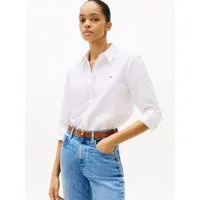 Tommy Hilfiger Hemdbluse OXFORD RELAXED FIT SHIRT mit Hemdblusenkragen und Stickerei Baumwolle, relaxed fit