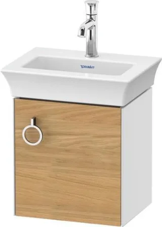Duravit White Tulip Waschtischunterbau wandhängend Natur Eiche & Weiß Matt & Hochglanz 384x298x410 m WT4250RH585