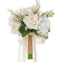 Kunstblumenstrauß Brautsträuße, künstliche Rosen, Handgefertigt, Romantisch, Agger, für Braut, Brautjungfer, Blumenstrauß