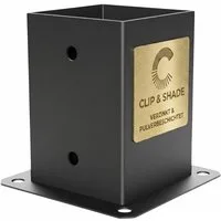 CLIP & SHADE Pfostenbeschlag Pfostenbeschlag Pfostenverbinder für 70x70 mm Eckverbinder, Pulverbeschichtete 2mm starke Stahlkonstruktion