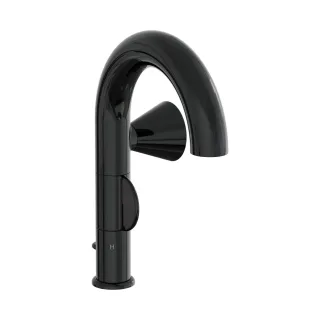 VitrA Liquid Einhebel-Waschtischmischer mit Ablaufgarnitur Schwarz Hochglanz,A4275039 A4275039