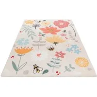 Obsession Kinderteppich My Greta 623, rechteckig, Höhe: 6 mm, bedruckt, Blumen Motiv, waschbar, mit Fransen, Kinderzimmer