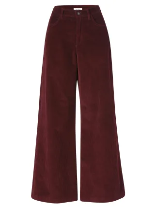 eiszeit - Hose lang ausgestelltes Bein red plum - Gr. - 52