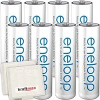 kraftmax 8er Pack Panasonic Eneloop AA / Mignon Akkus Akku-Set