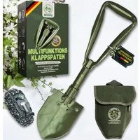 Lucadeau Spaten Klappspaten aus hochwertigem Karbonstahl, Geschenk zu Ostern, (Klappspaten, Spaten in Oliv / BW Farbe, 47 cm), aus hochwertigem Karbonstahl, Geschenk für Männer, Outdoor, Geburtstag