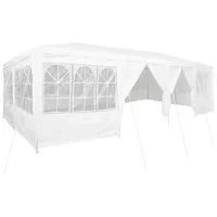 vidaXL Partyzelt Party-Zelt Weiß 800 x 400 x 266 cm Polyethylen