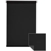 Verdunklungsrollo Klemmfix Verdunkelungsrollo 45x150 cm schwarz [Stoffbreite: 42cm], Victoria M., blickdicht, ohne Bohren, freihängend, Klemmfix, mit Kindersicherung, für Fenster und Türen, Sonnenschutz Sichtschutz