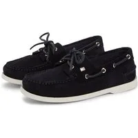 Tommy Hilfiger HILFIGER SUEDE BOAT SHOE Bootsschuh Freizeitschuh, Halbschuh, Schnürer mit modischen Durchzügen